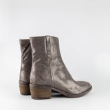 Mien_Shiny Brown Ankle Boot