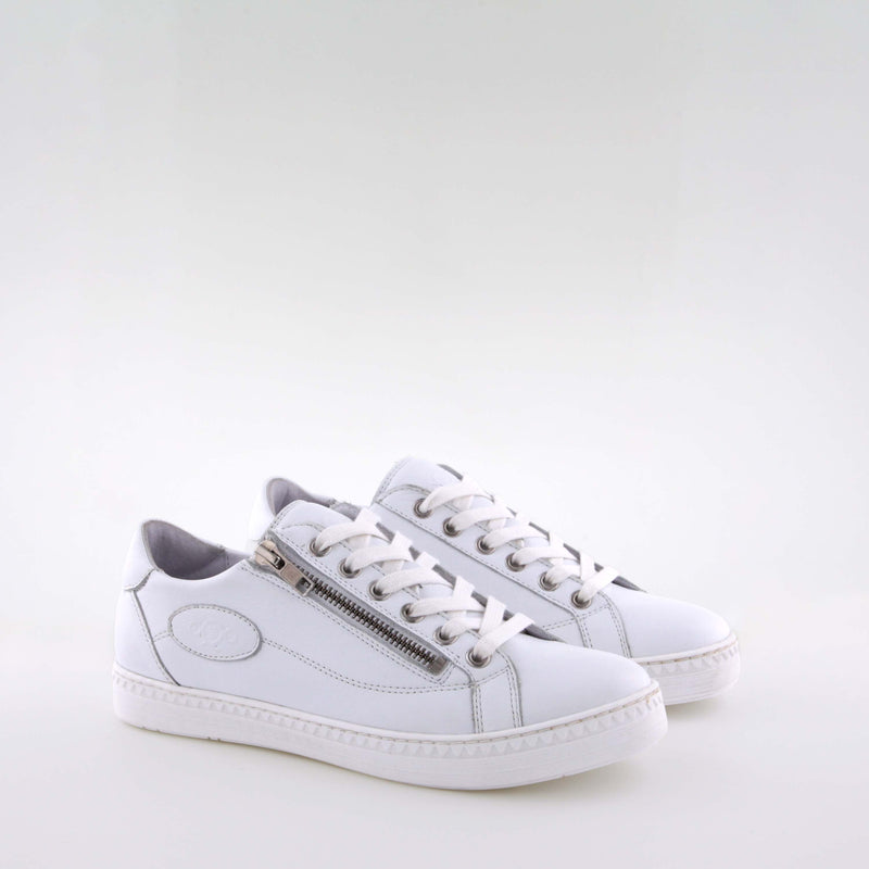 Mai White Leather Low Sneakers