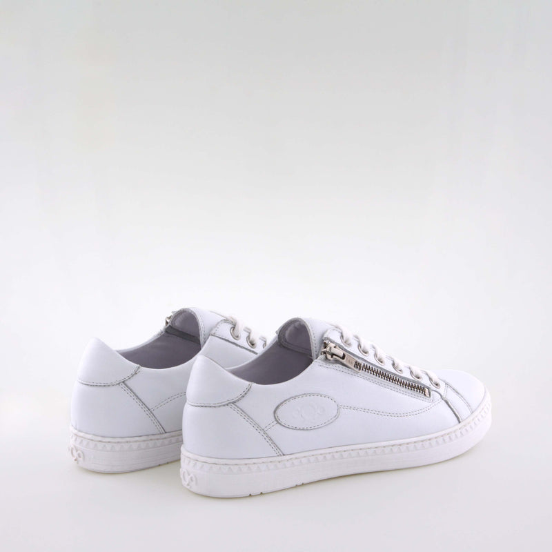 Mai White Leather Low Sneakers