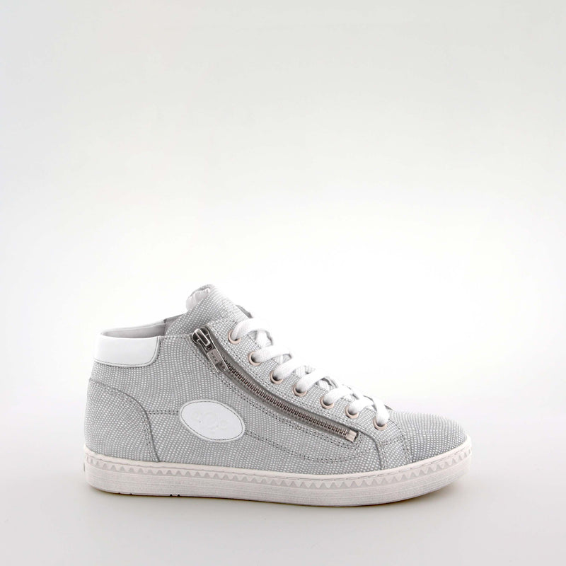 Mariah Light Grey/White Suede High Sneakers