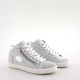 Mariah Light Grey/White Suede High Sneakers