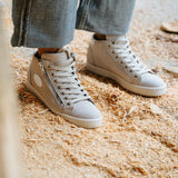 Mariah Light Grey/White Suede High Sneakers