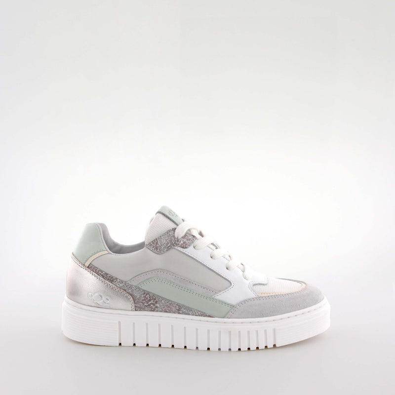 Siri White/Green Suede/Leather/Technical materials  Low Sneakers