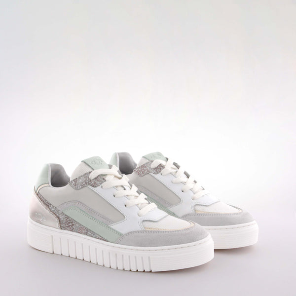 Siri White/Green Suede/Leather/Technical materials  Low Sneakers