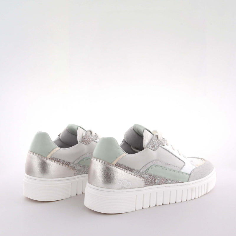 Siri White/Green Suede/Leather/Technical materials  Low Sneakers