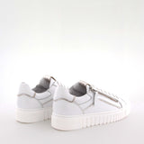 Bele White Leather Low Sneakers