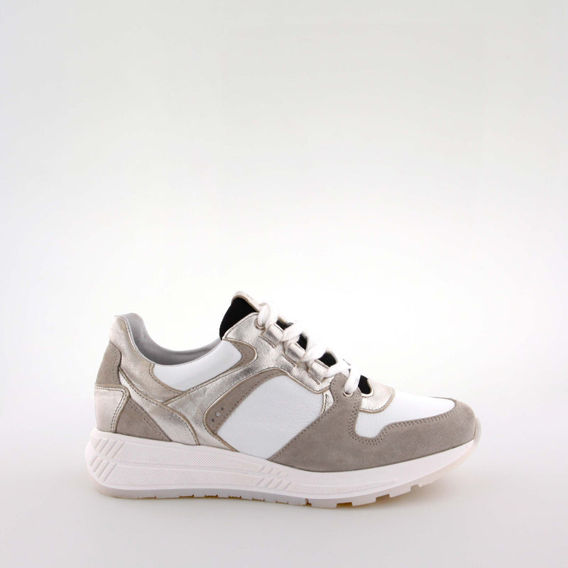 Posay Taupe/White Suede/Leather/Technical materials  Low Sneakers