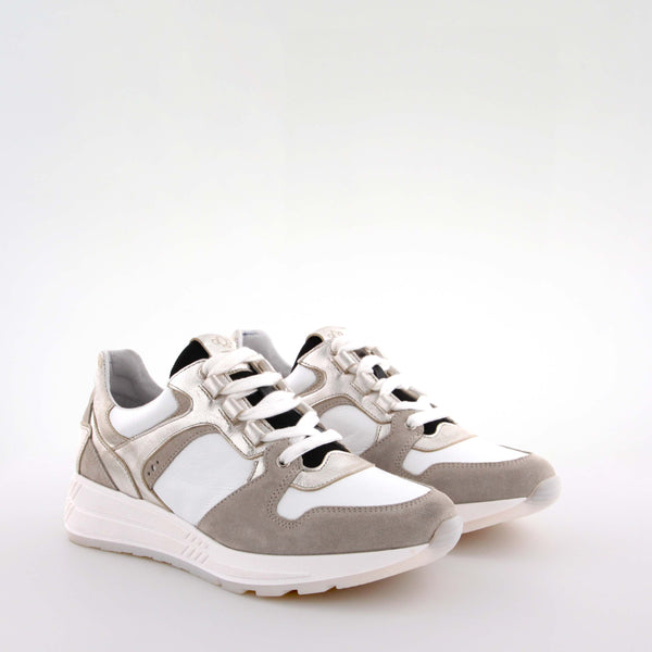 Posay Taupe/White Suede/Leather/Technical materials  Low Sneakers