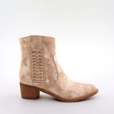 Gabriela Shiny Taupe Suede Ankle Boots