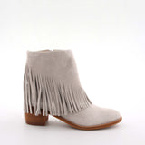 Esmee Light Grey Suede Ankle Boots