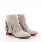 Esmee Light Grey Suede Ankle Boots