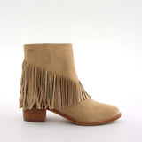 Esmee Beige Suede Ankle Boots