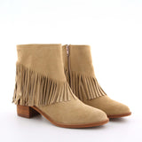 Esmee Beige Suede Ankle Boots