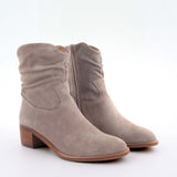 Betty Dark Taupe Suede Ankle Boots