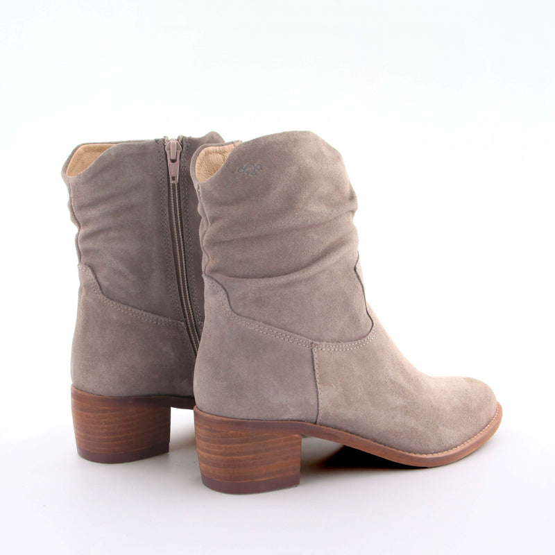 Betty Dark Taupe Suede Ankle Boots