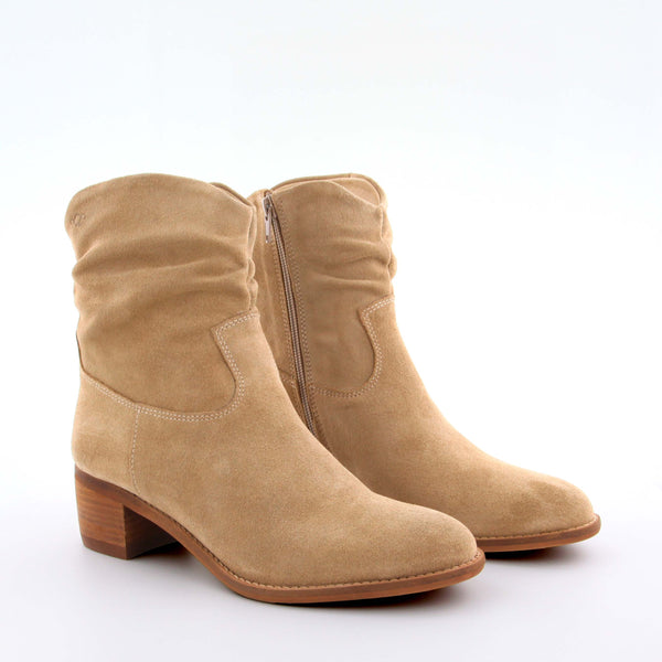 Betty Spring Beige Suede Ankle Boots