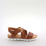 Maud Brandy Leather Flat Sandals