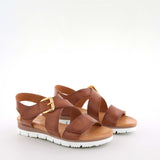 Maud Brandy Leather Flat Sandals