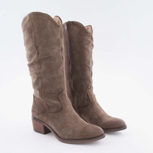 Women's brown suede ankle boot by AQA Shoes