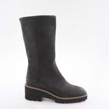 Women's black leather high boot by AQA Shoes