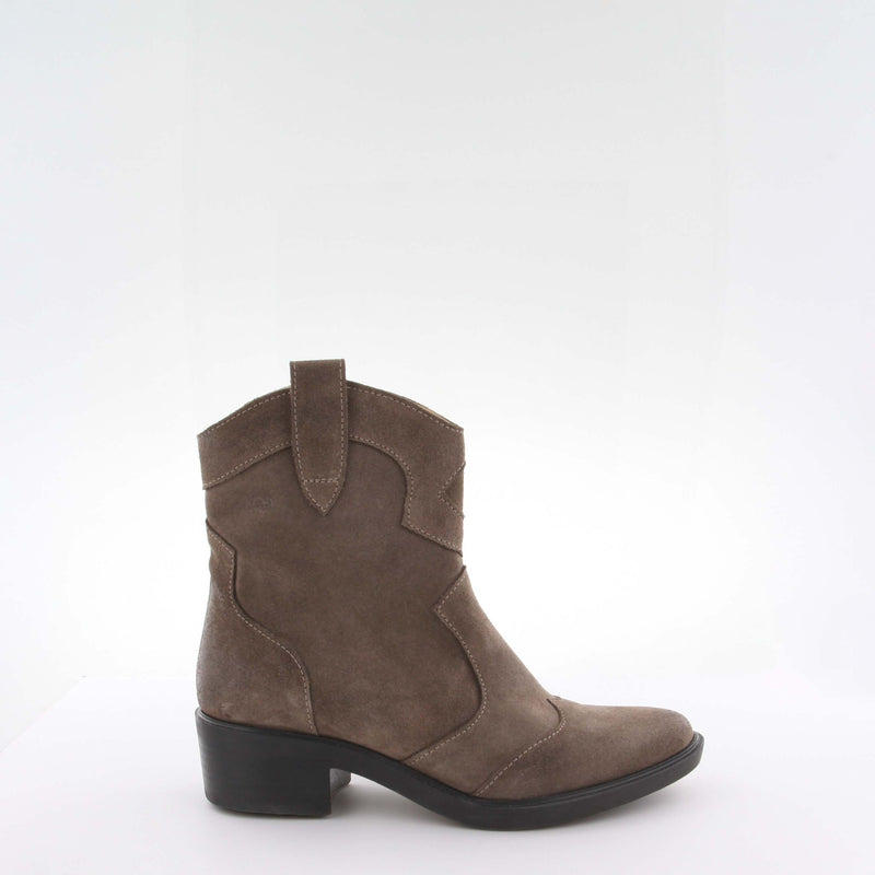 Women's brown suede ankle boot by AQA Shoes