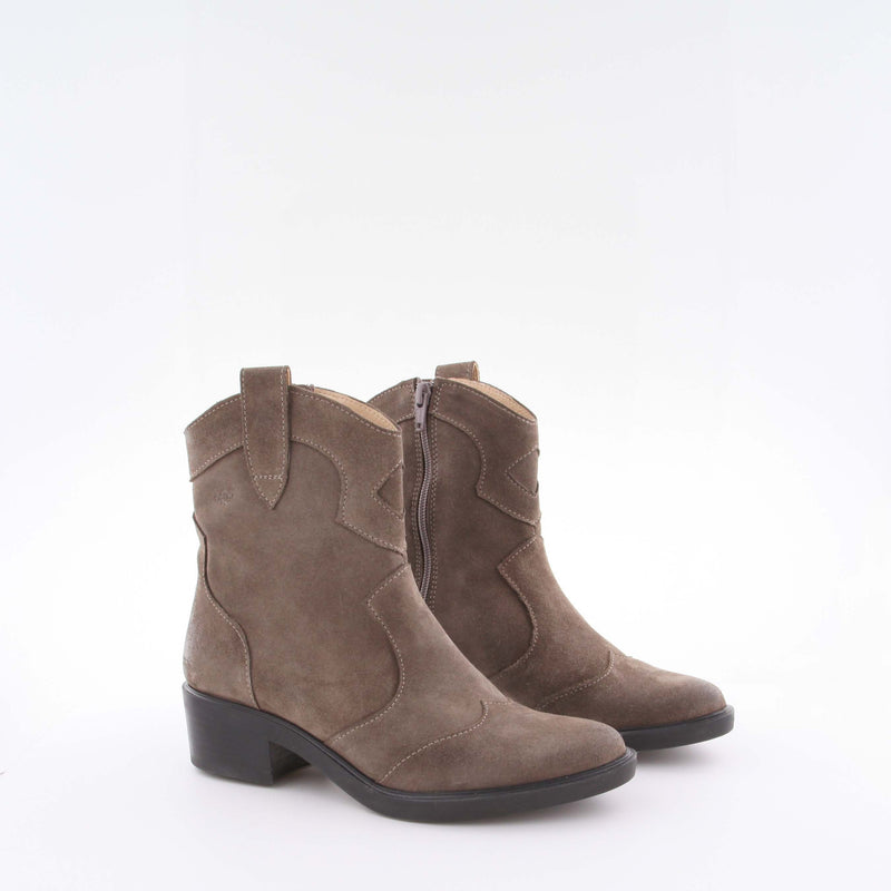 Women's brown suede ankle boot by AQA Shoes