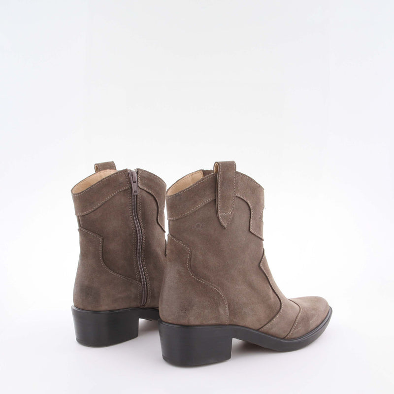 Women's brown suede ankle boot by AQA Shoes