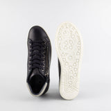 Mariah Black Leather High Sneakers