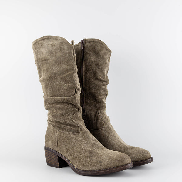 Clare Taupe Suede High Boots