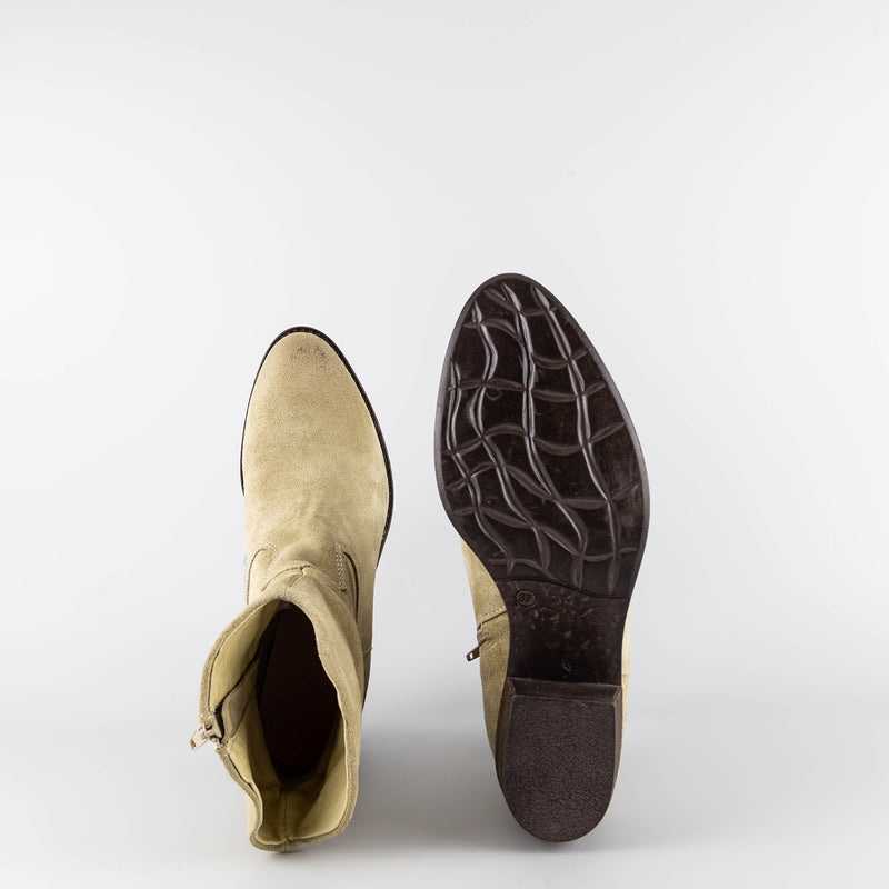Betty Beige Suede Ankle Boots