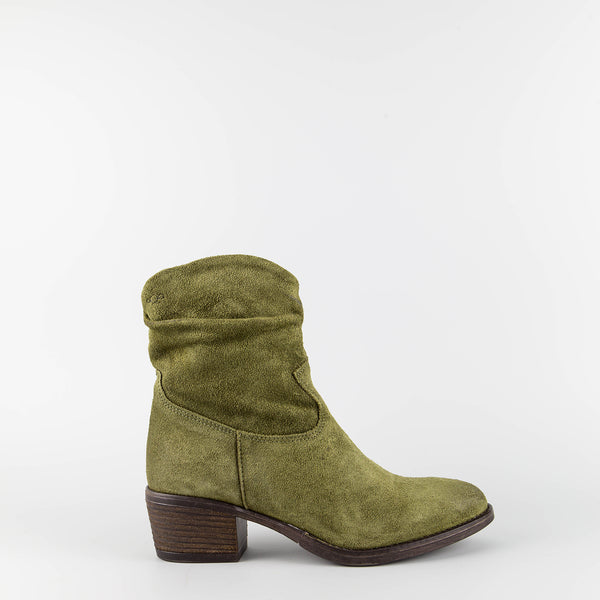 Betty Green Suede Ankle Boots