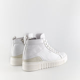 Ada White Leather High Sneakers