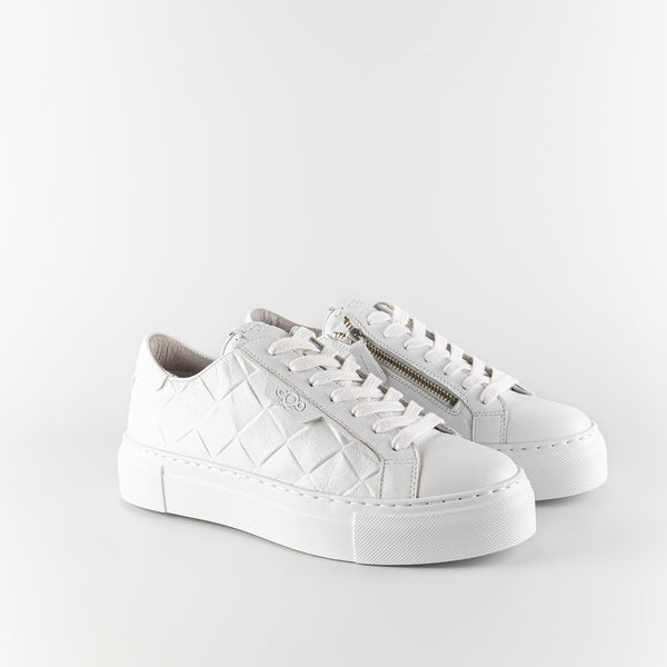 Holly White Leather Low Sneakers